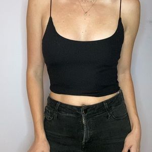 Zara Black Crop Top 🖤